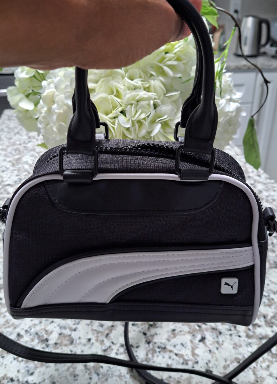 Puma Black&White Mini-Grip Crossbody Bag - Picture 3 of 7